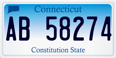 CT license plate AB58274