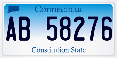 CT license plate AB58276