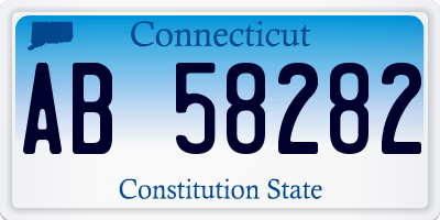 CT license plate AB58282