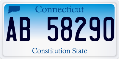 CT license plate AB58290