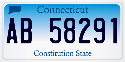 CT license plate AB58291