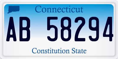 CT license plate AB58294