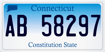 CT license plate AB58297