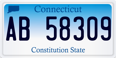 CT license plate AB58309
