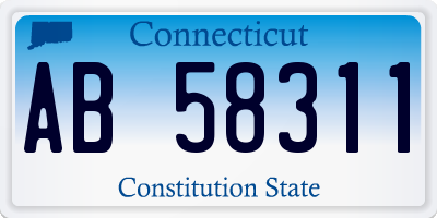 CT license plate AB58311