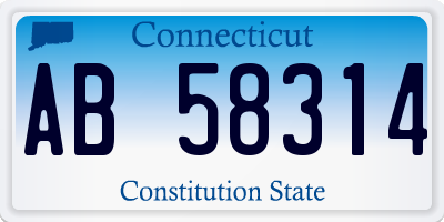 CT license plate AB58314