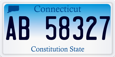 CT license plate AB58327