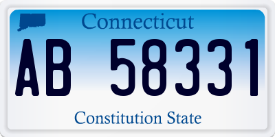 CT license plate AB58331