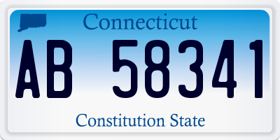 CT license plate AB58341