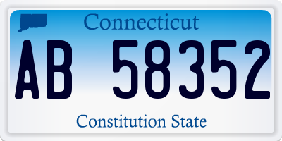 CT license plate AB58352