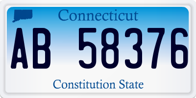 CT license plate AB58376