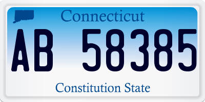 CT license plate AB58385