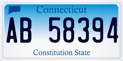 CT license plate AB58394