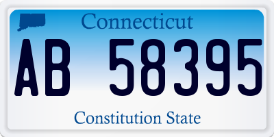 CT license plate AB58395