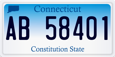 CT license plate AB58401