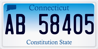 CT license plate AB58405