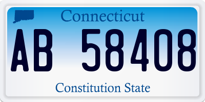 CT license plate AB58408