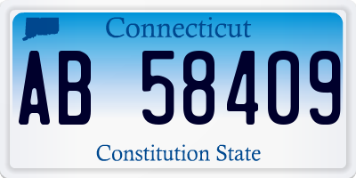 CT license plate AB58409