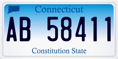 CT license plate AB58411