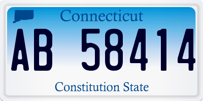 CT license plate AB58414