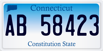 CT license plate AB58423