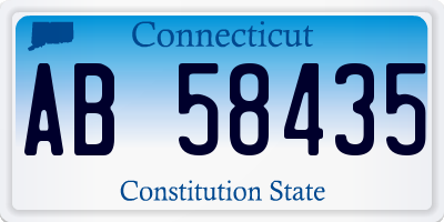 CT license plate AB58435