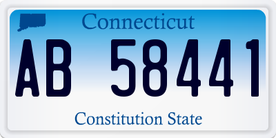CT license plate AB58441