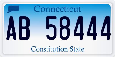 CT license plate AB58444