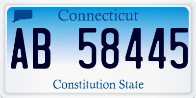 CT license plate AB58445