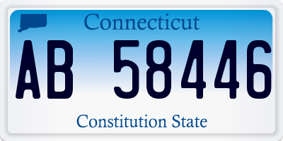 CT license plate AB58446