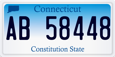 CT license plate AB58448