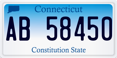 CT license plate AB58450