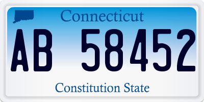 CT license plate AB58452