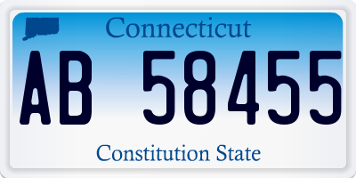 CT license plate AB58455