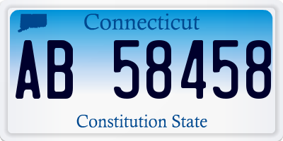 CT license plate AB58458