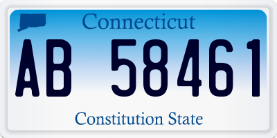 CT license plate AB58461
