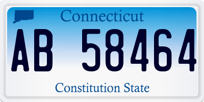 CT license plate AB58464