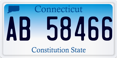 CT license plate AB58466