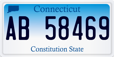 CT license plate AB58469