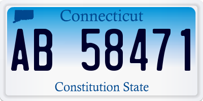 CT license plate AB58471