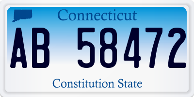 CT license plate AB58472