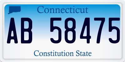 CT license plate AB58475