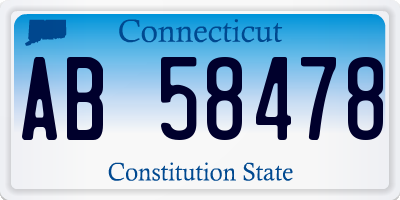 CT license plate AB58478