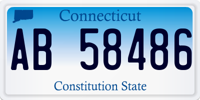 CT license plate AB58486