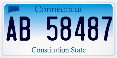 CT license plate AB58487