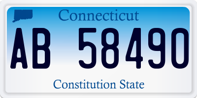 CT license plate AB58490