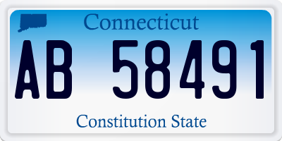 CT license plate AB58491