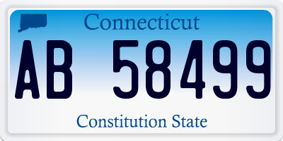 CT license plate AB58499