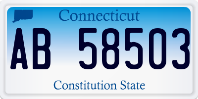 CT license plate AB58503