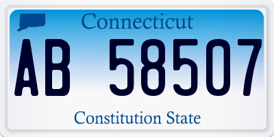 CT license plate AB58507